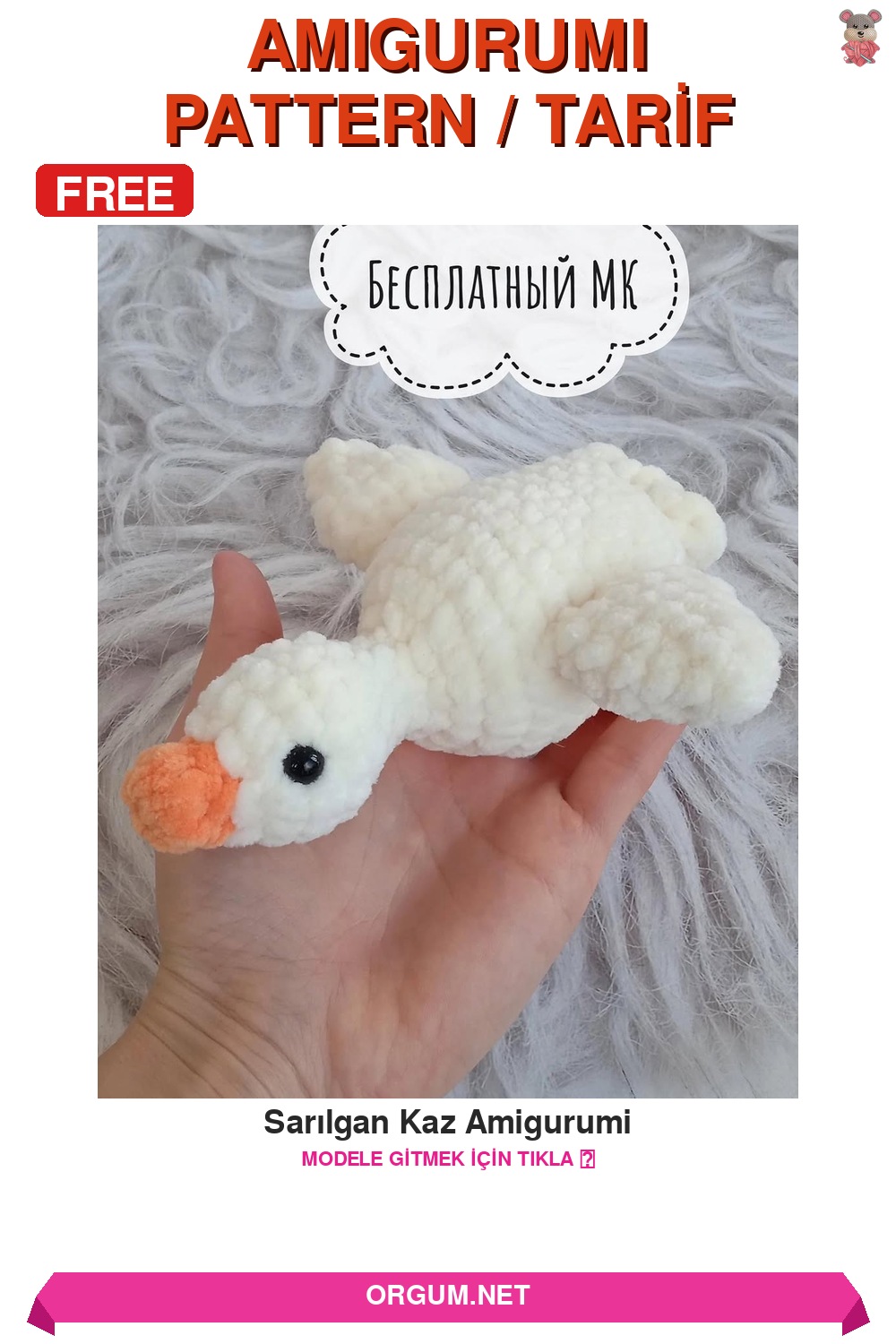 Sarılgan Kaz Amigurumi Amigurumi Tarifi Pin