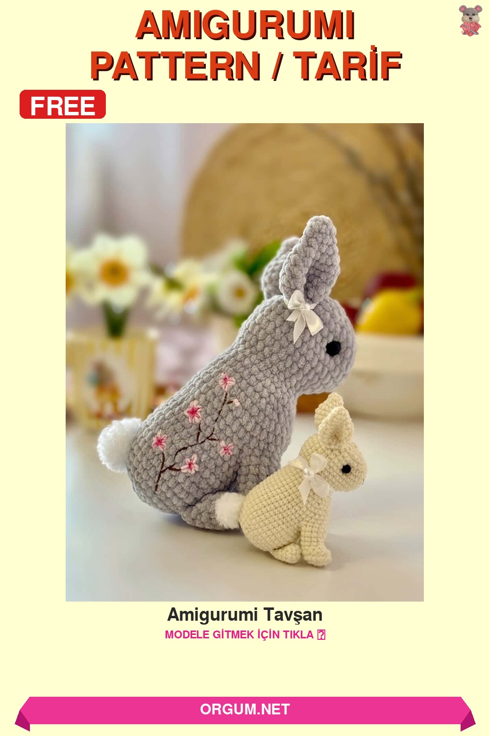 Amigurumi Tavşan Amigurumi Tarifi Pin