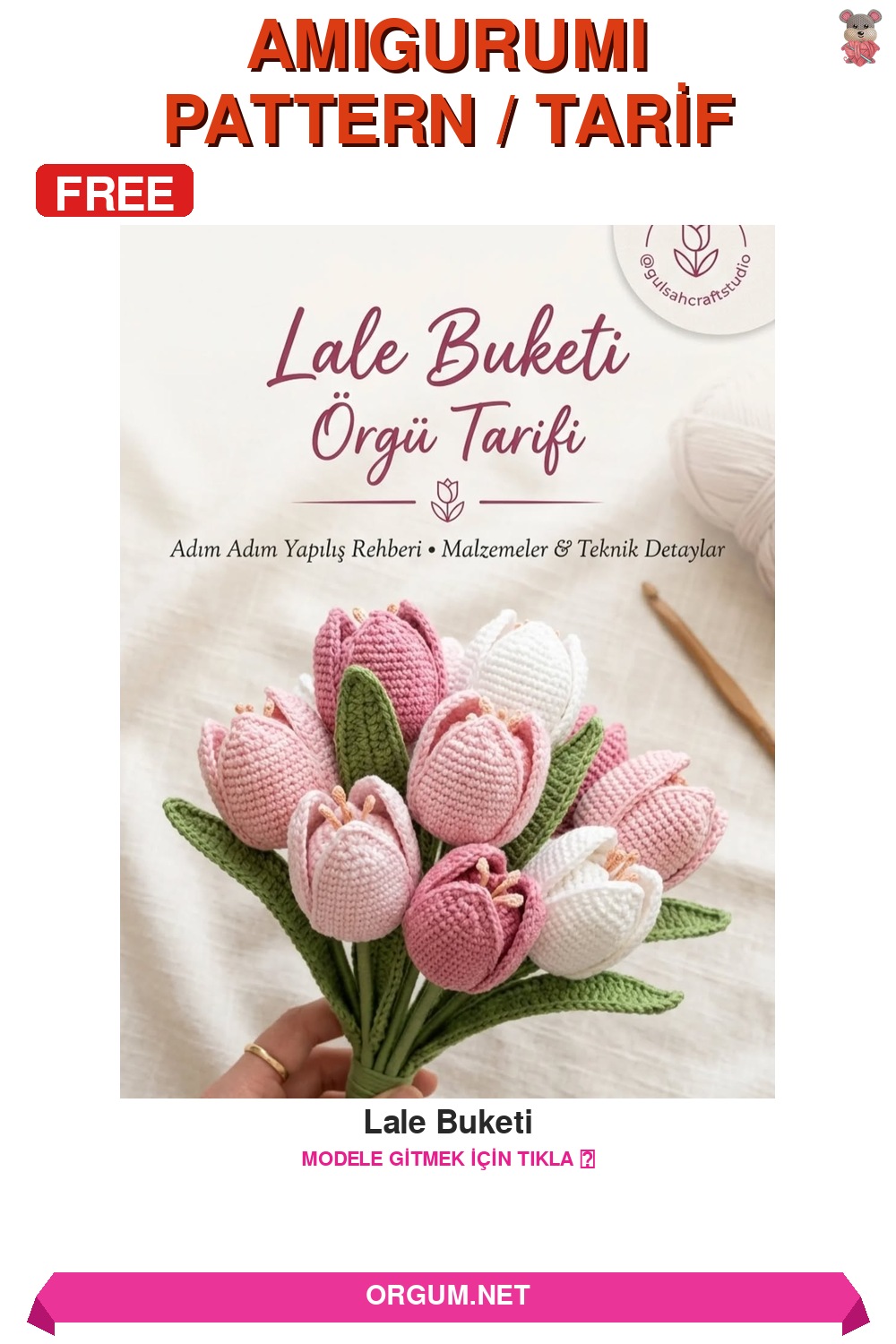 Lale Buketi Amigurumi Tarifi Pin