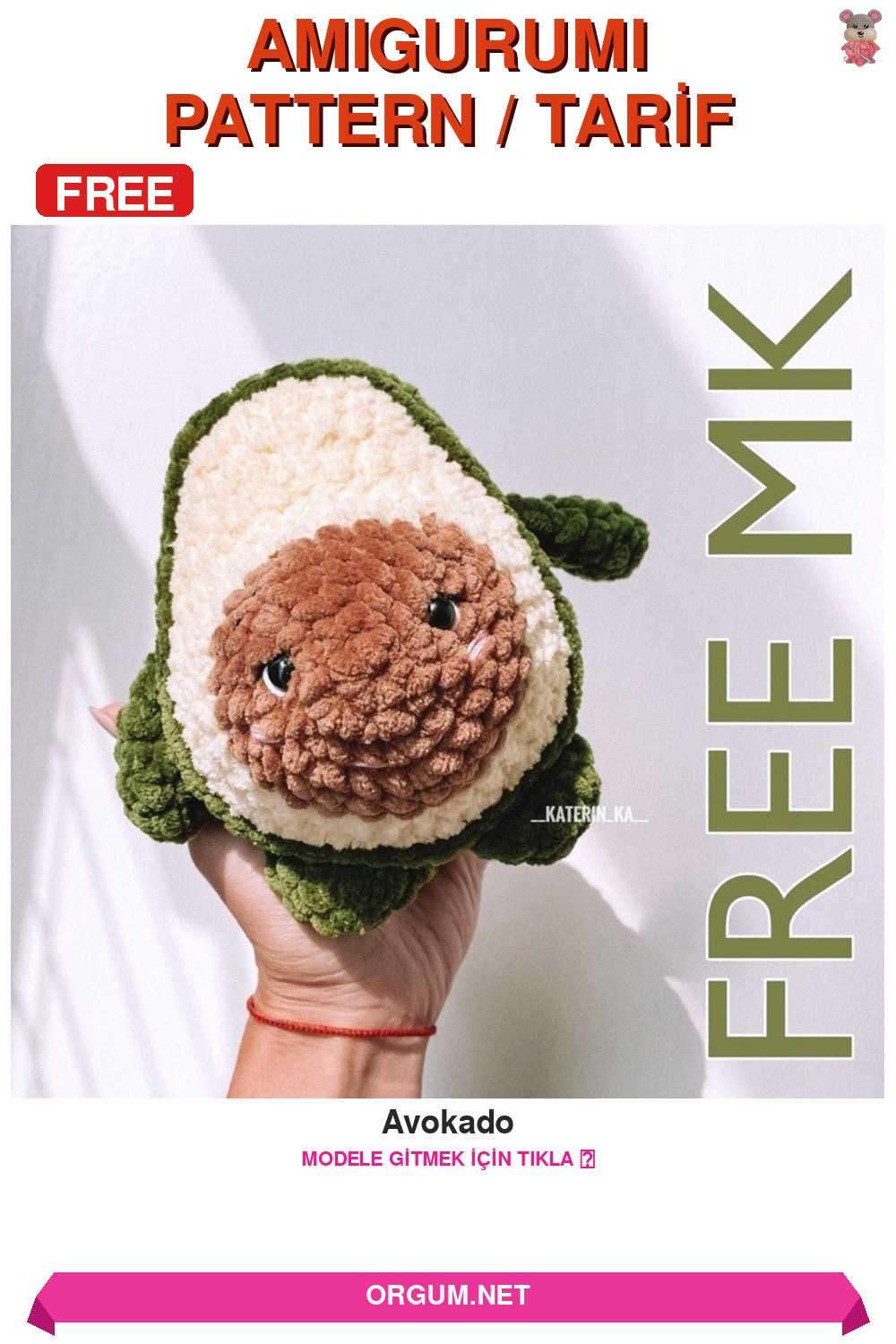 Avokado Amigurumi Tarifi Pin