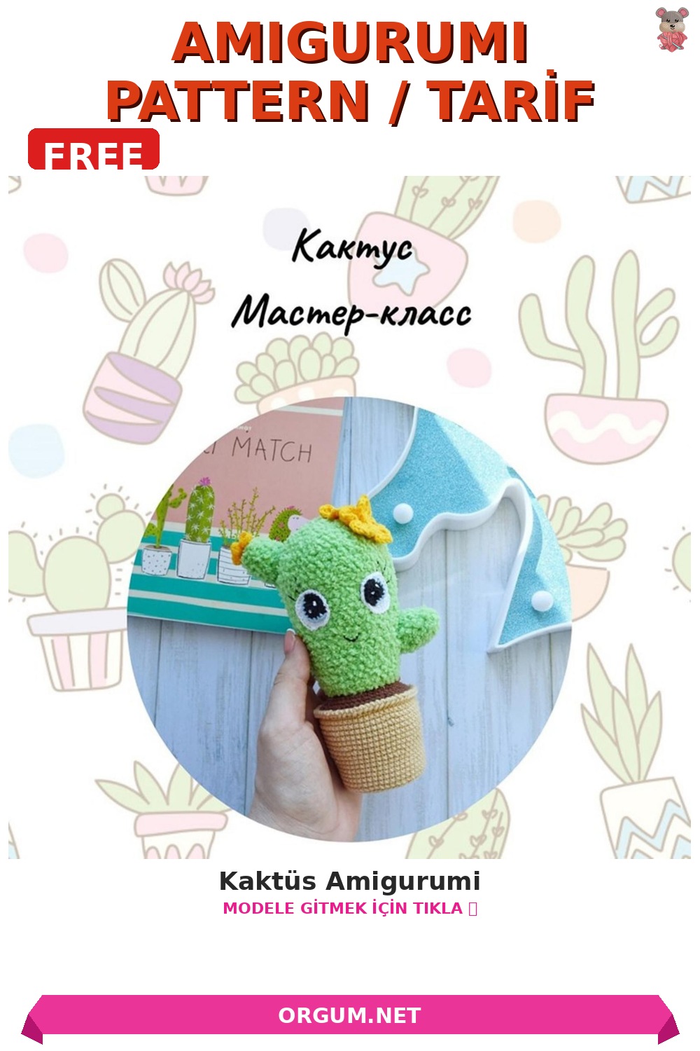 Kaktüs Amigurumi Amigurumi Tarifi Pin