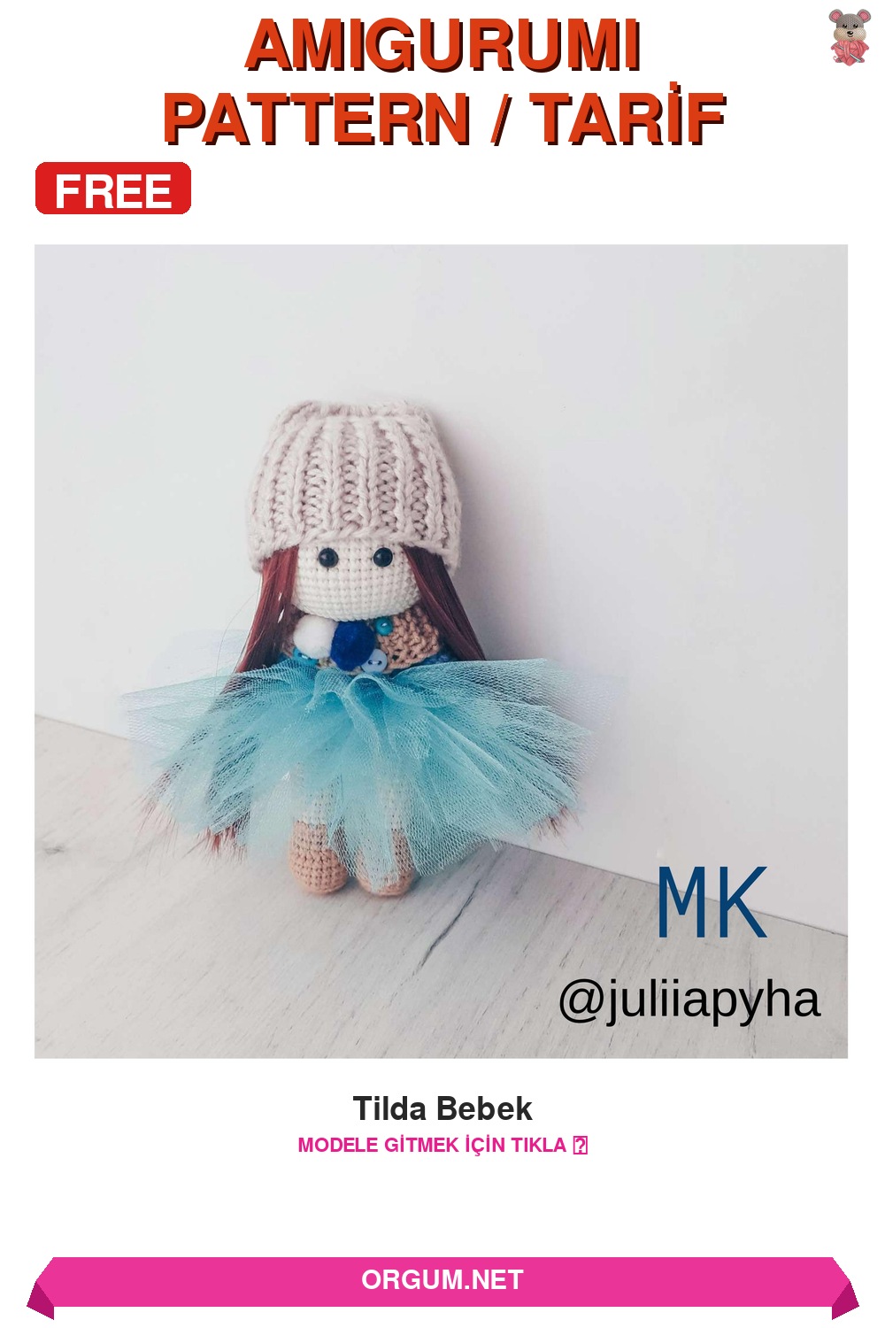 Tilda Bebek Amigurumi Tarifi Pin