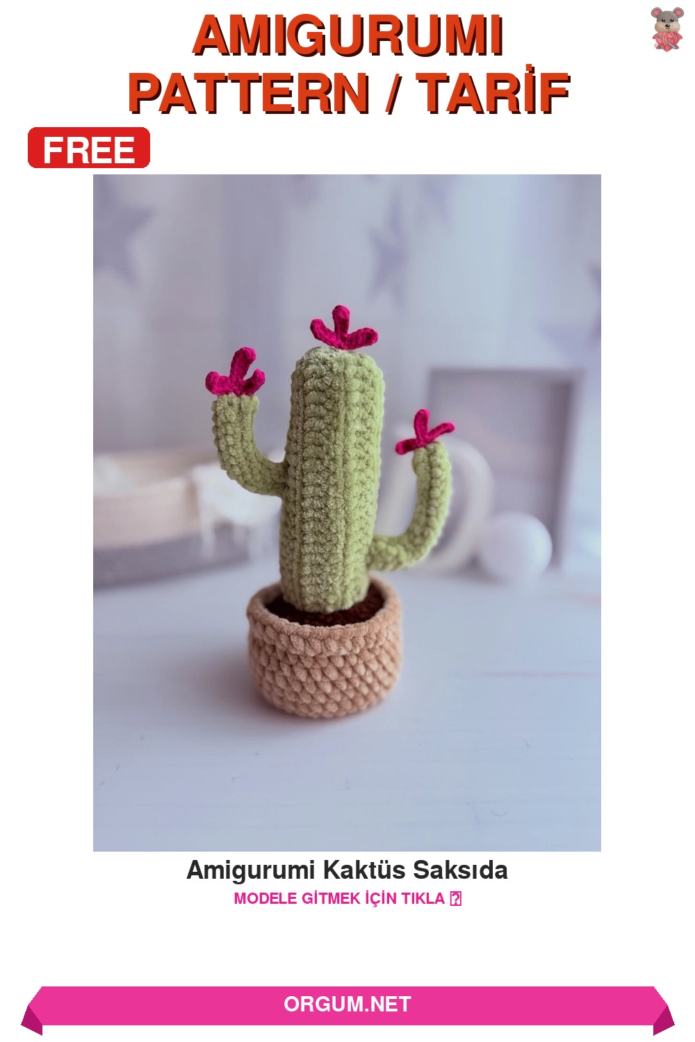 Amigurumi Kaktüs Saksıda Amigurumi Tarifi Pin