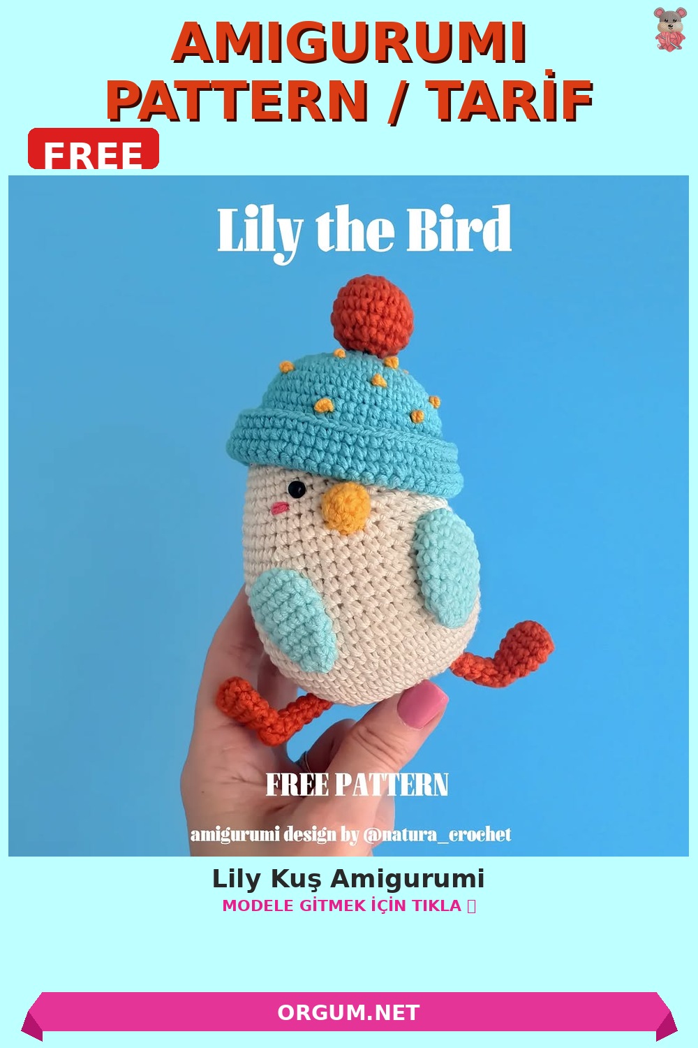 Lily Kuş Amigurumi Amigurumi Tarifi Pin
