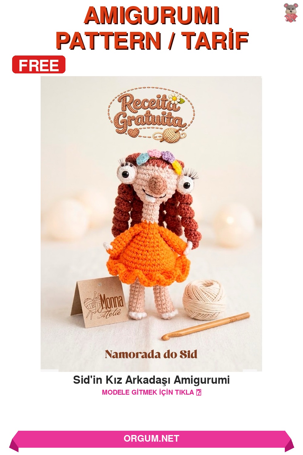 Sid'In Kız Arkadaşı Amigurumi Amigurumi Tarifi Pin