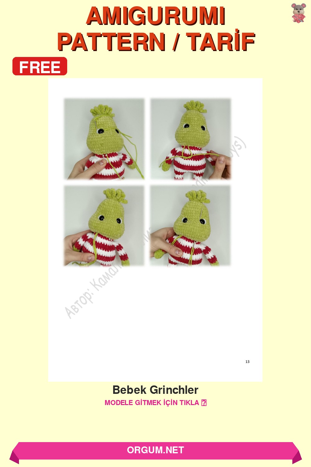 Bebek Grinchler Amigurumi Tarifi Pin