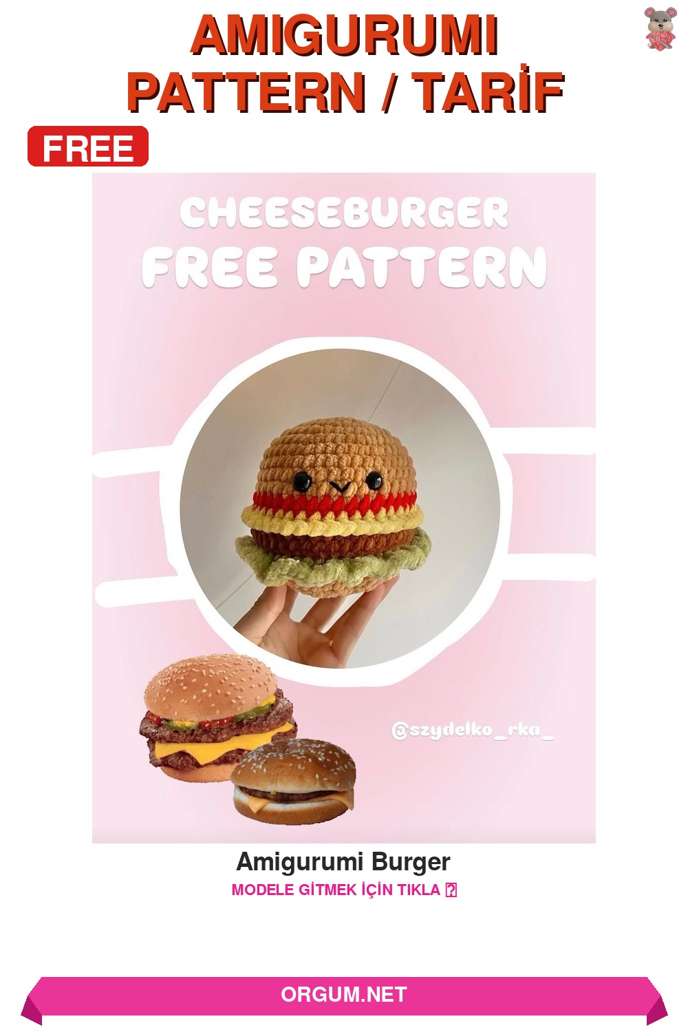 Amigurumi Burger Amigurumi Tarifi Pin