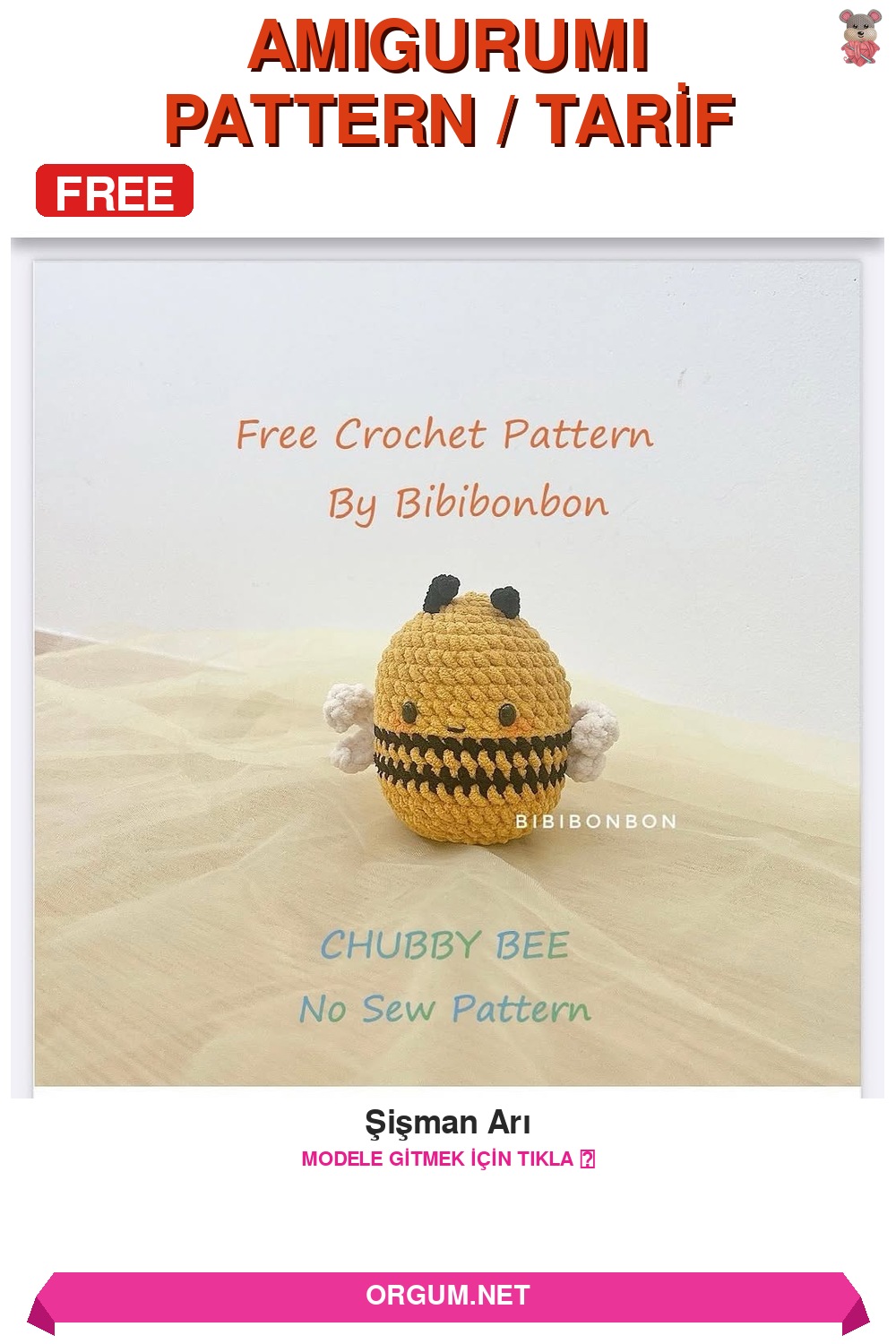 Şişman Arı Amigurumi Tarifi Pin