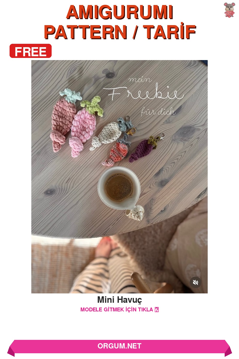Mini Havuç Amigurumi Tarifi Pin