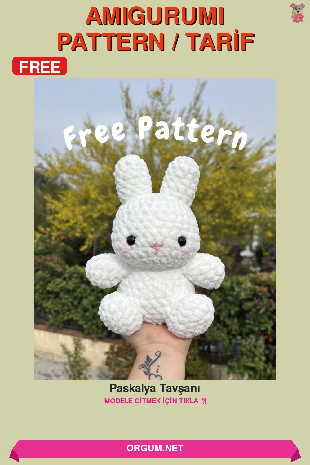 Paskalya Tavşanı Amigurumi Tarifi: Ücretsiz Ve Detaylı Anlatım 7 Paskalya Tavşanı Amigurumi Tarifi Pin