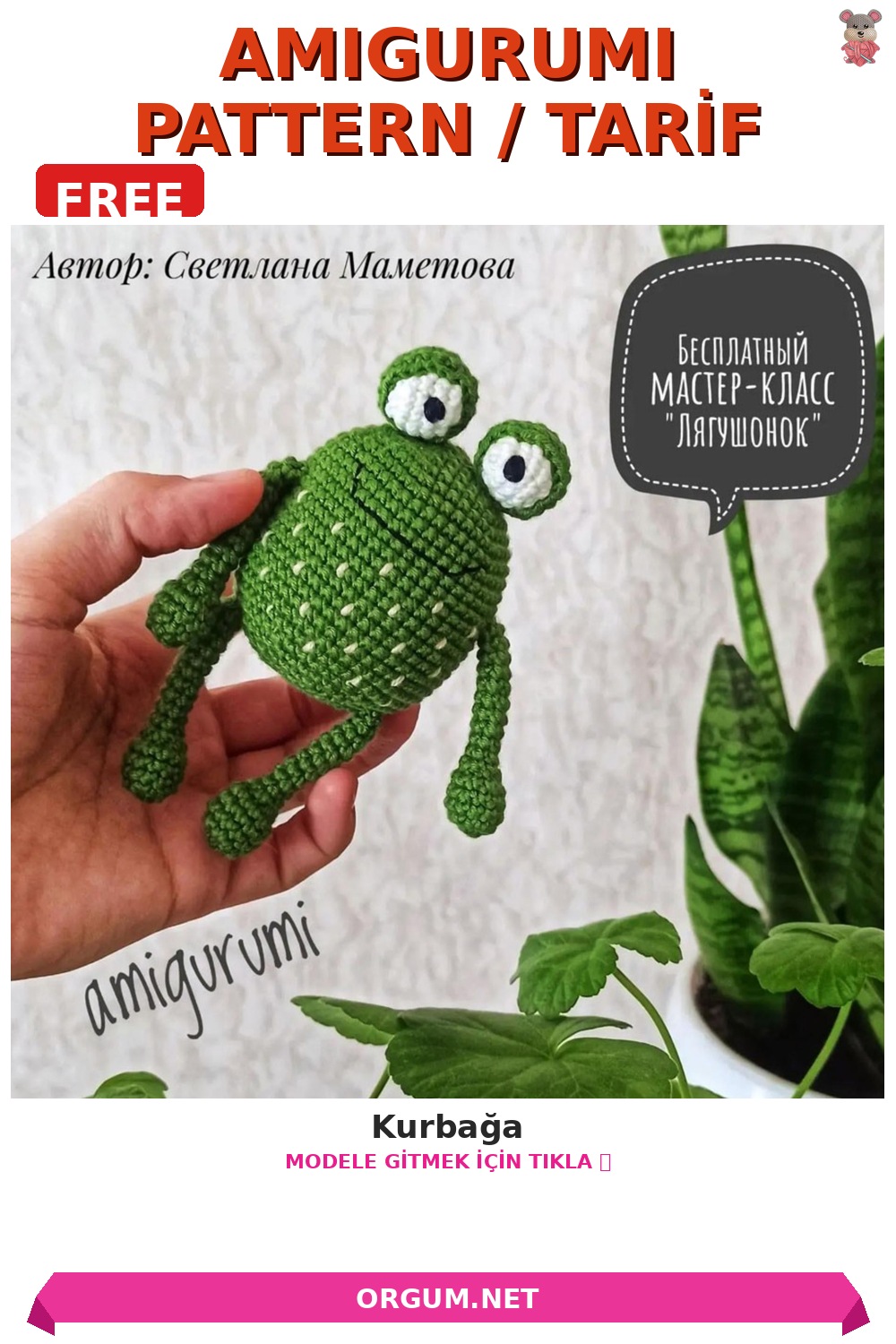 Kurbağa Amigurumi Tarifi Pin