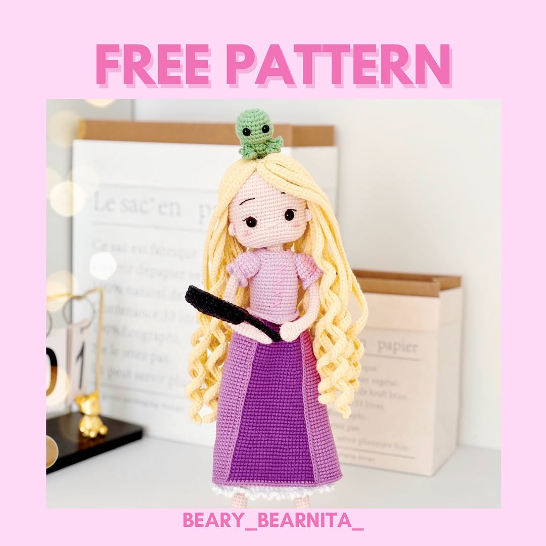 Rapunzel Bebek Ve Pascal Amigurumi