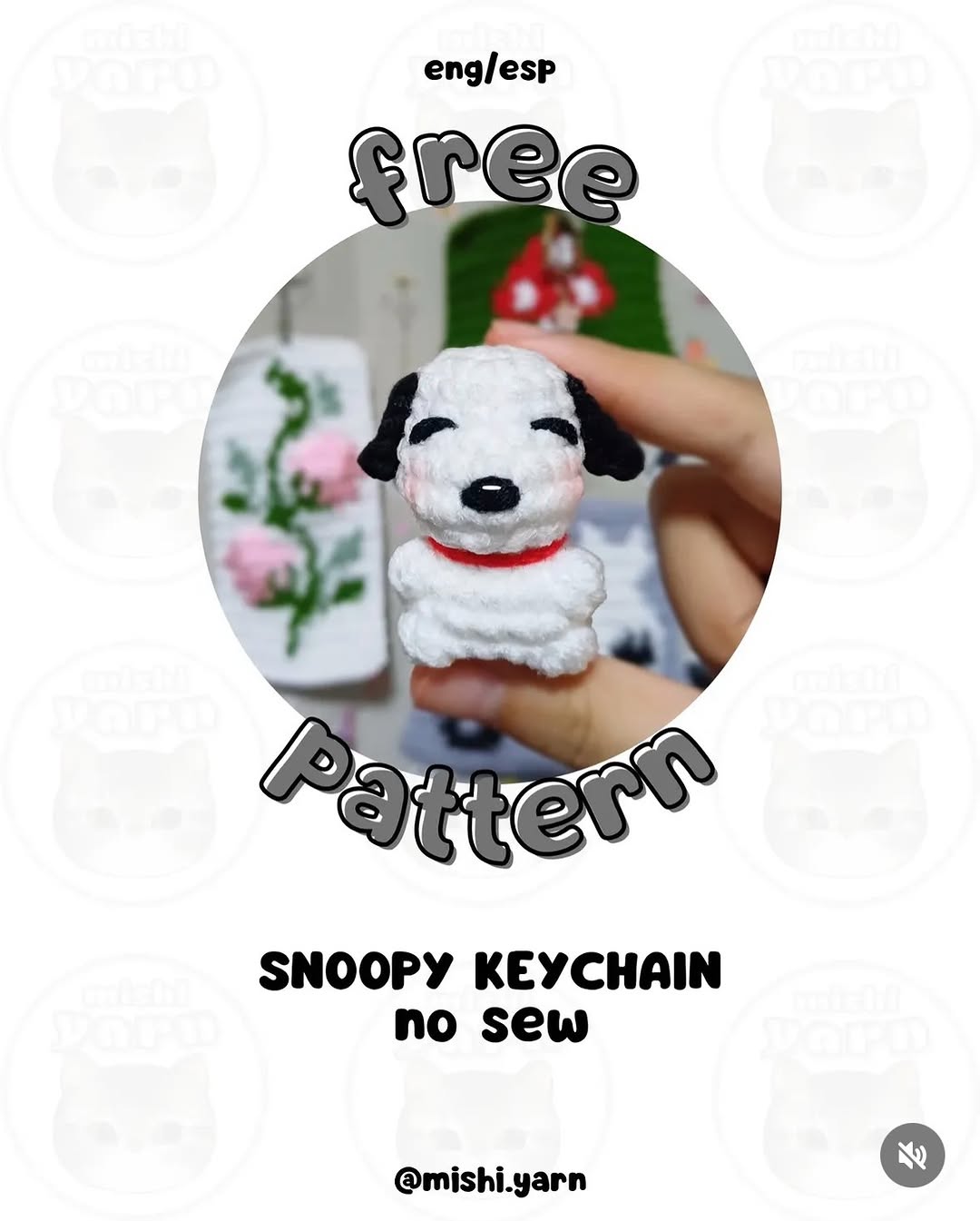 Snoopy Anahtarlık Amigurumi
