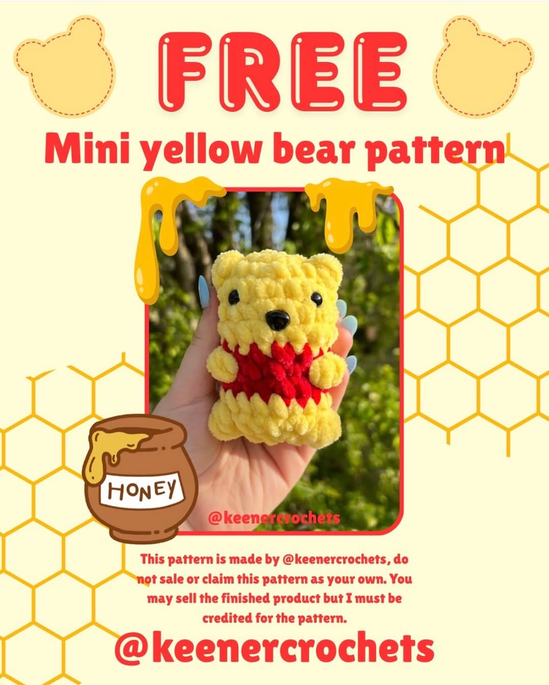 Mini Sarı Ayıcık Amigurumi