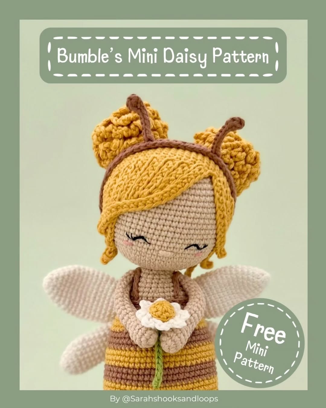 Mini Papatya Çiçeği Amigurumi