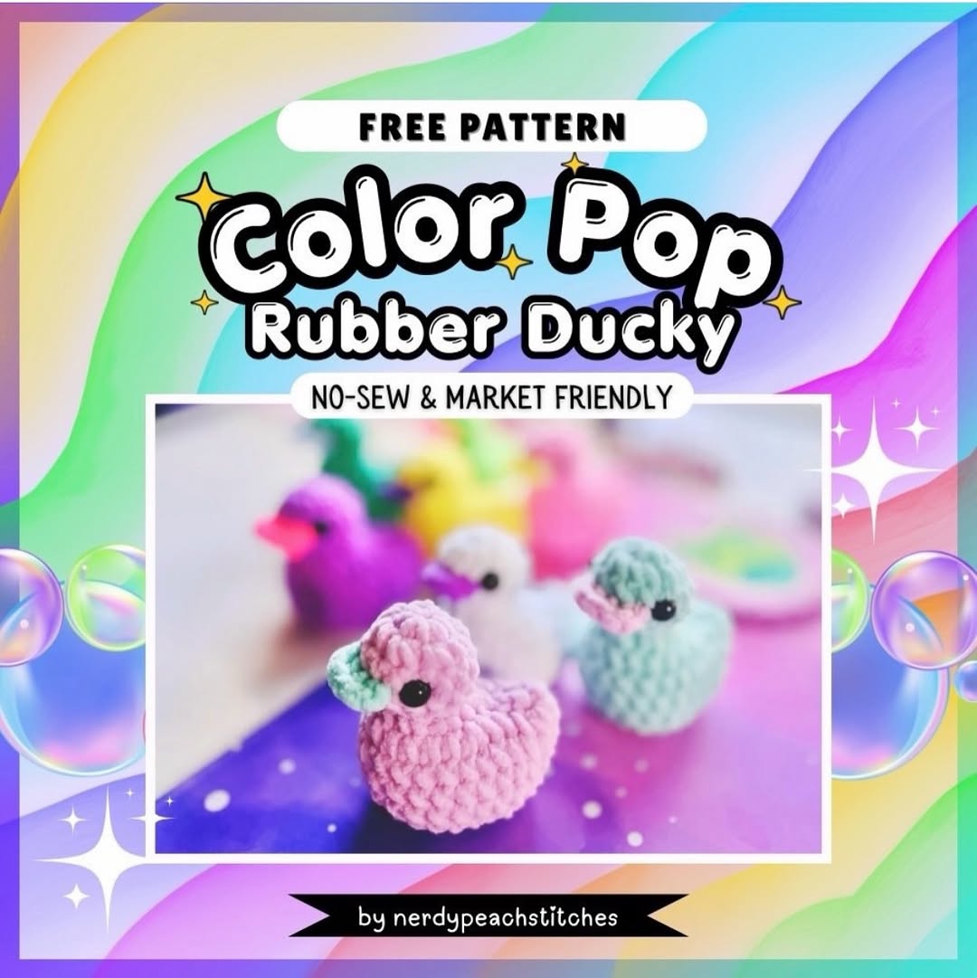 Color Pop Lastik Ördek Amigurumi