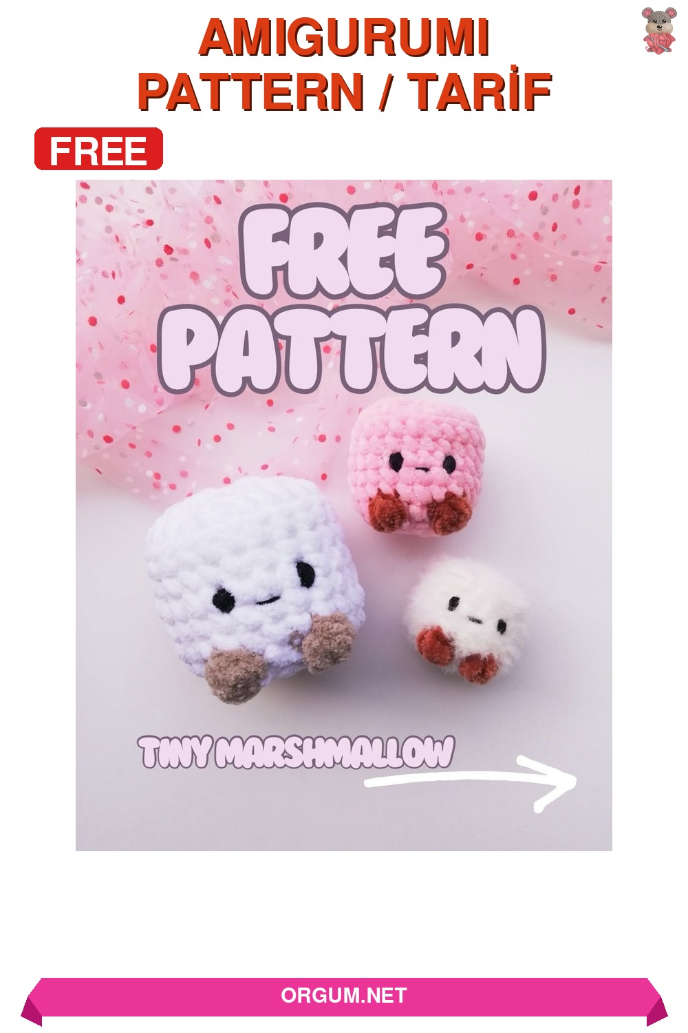 Minik Marshmallow Amigurumi Tarifi: Ücretsiz Ve Kolay Yapılışı 4 Minik Marshmallow Amigurumi Amigurumi Tarifi Pin
