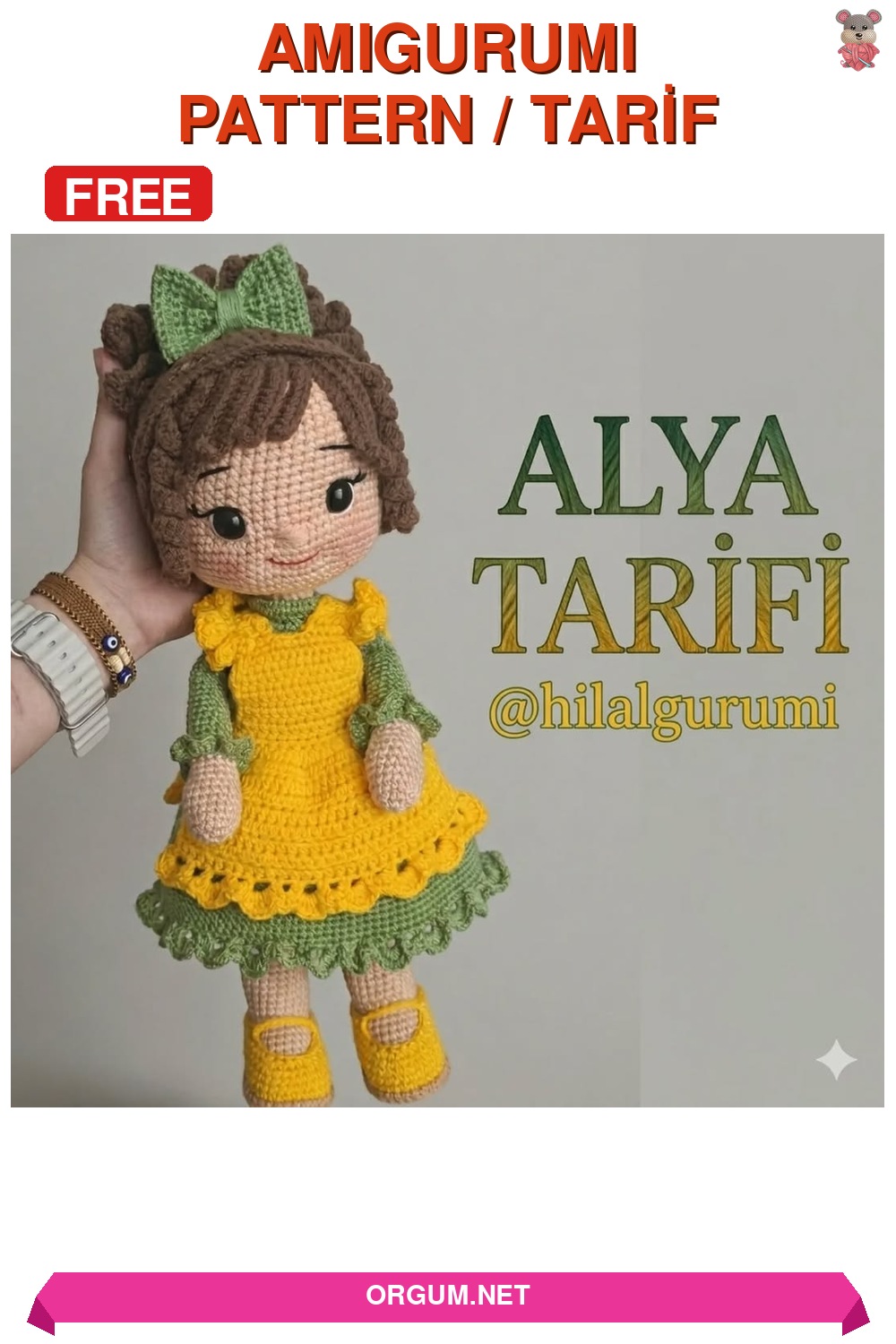 Alya Amigurumi Tarifi: Ücretsiz Ve Detaylı Bebek Yapılışı 4 Alya Amigurumi Tarifi Pin