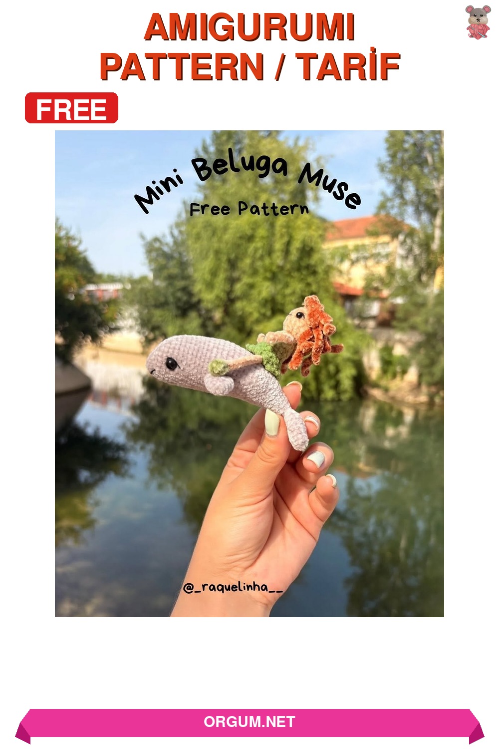Mini Beluga Muse Amigurumi Tarifi: Sevimli Balina Ve Kız Arkadaşı 4 Mini Beluga Muse Amigurumi Tarifi Pin