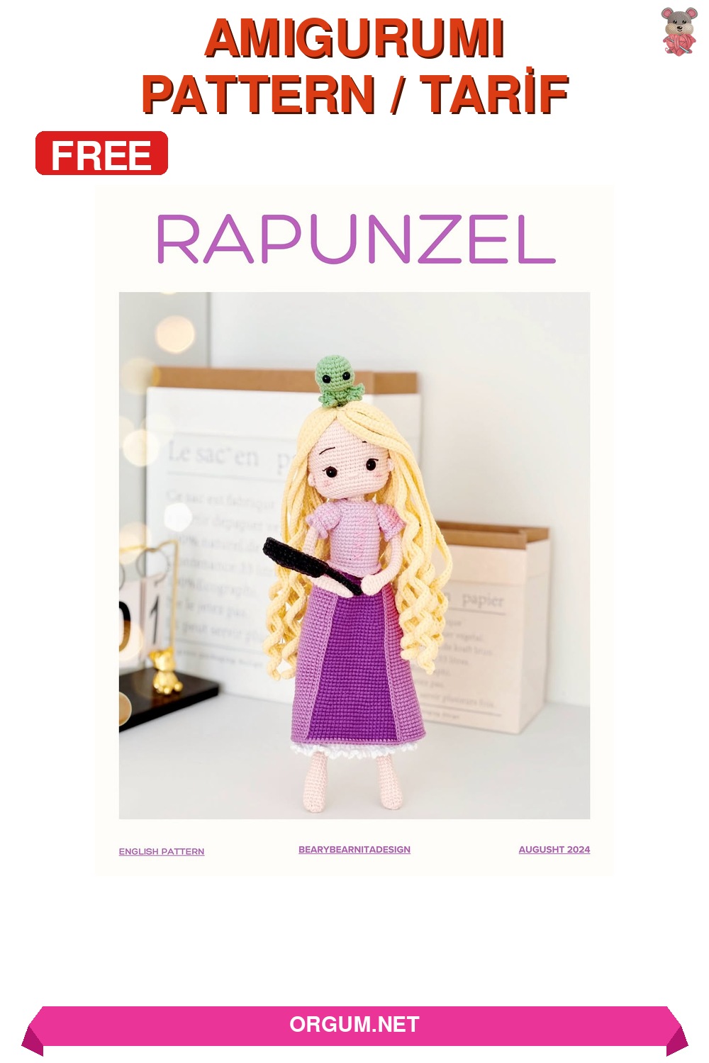Rapunzel Amigurumi Bebek Amigurumi Tarifi Pin