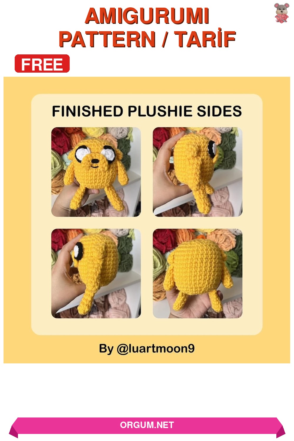 Jake Amigurumi Amigurumi Tarifi Pin