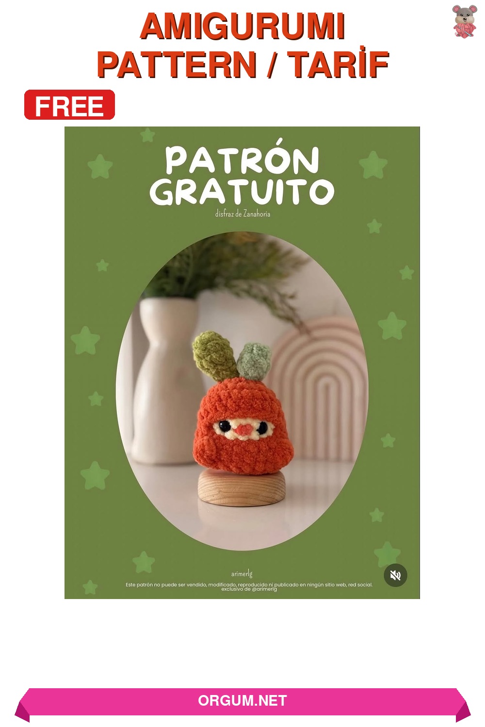 Havuç Kostümü Amigurumi Amigurumi Tarifi Pin