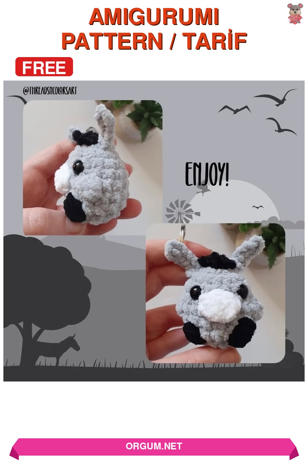 Neychan Eşek Amigurumi Tarifi Pin