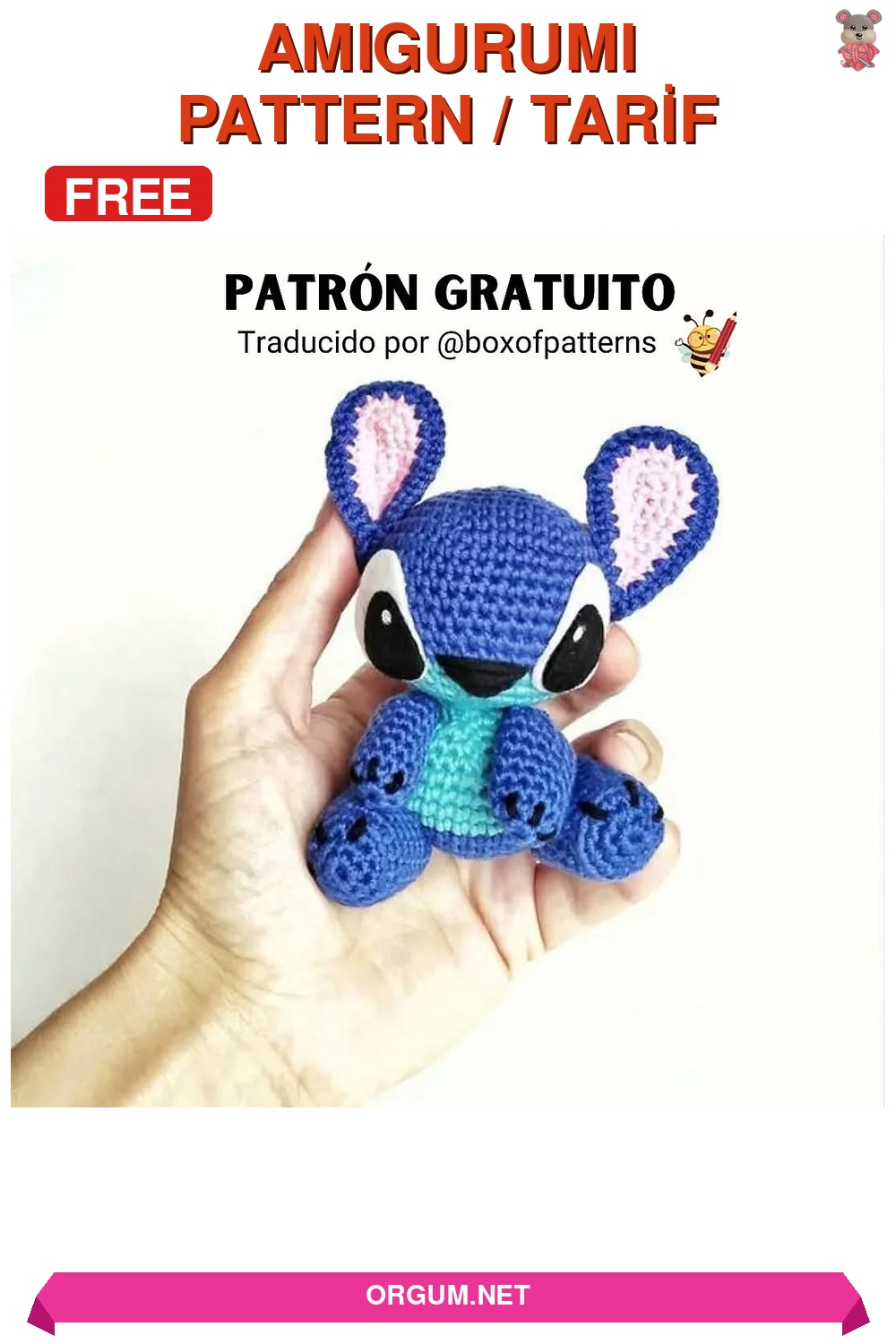 Mavi Amigurumi Karakteri Amigurumi Tarifi Pin