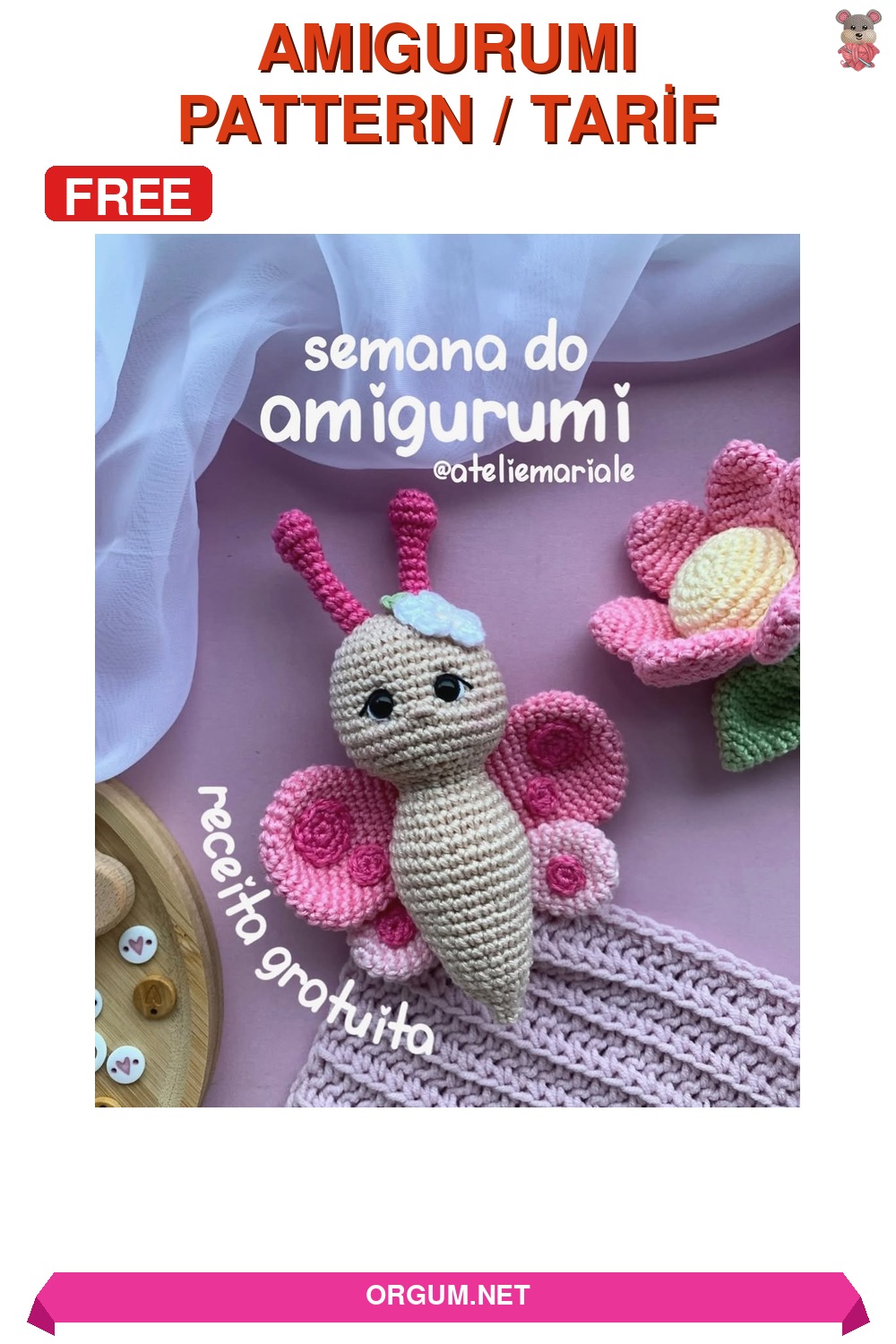 Amora Arı Amigurumi Tarifi Pin