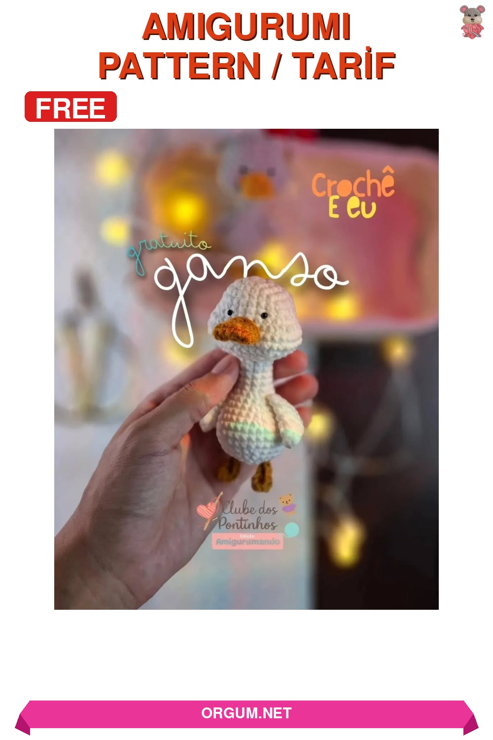 Minik Kaz Amigurumi Tarifi Pin