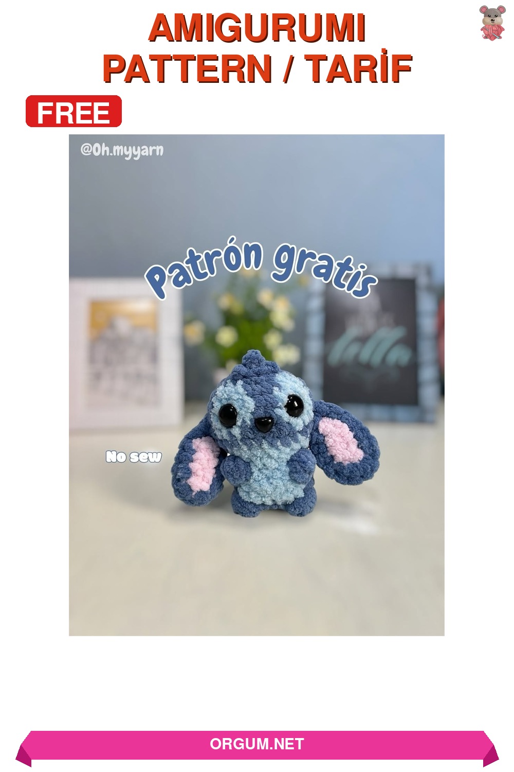 Alien Köpek Amigurumi Tarifi Pin