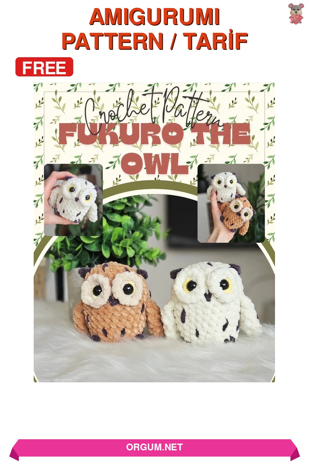 Baykuş Amigurumi Tarifi: Ücretsiz Ve Detaylı Yapım Kılavuzu 4 Küçük Baykuş Amigurumi Amigurumi Tarifi Pin