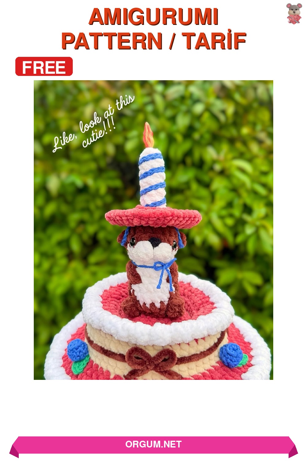 Su Samuru Sürprizli Pasta Amigurumi Amigurumi Tarifi Pin