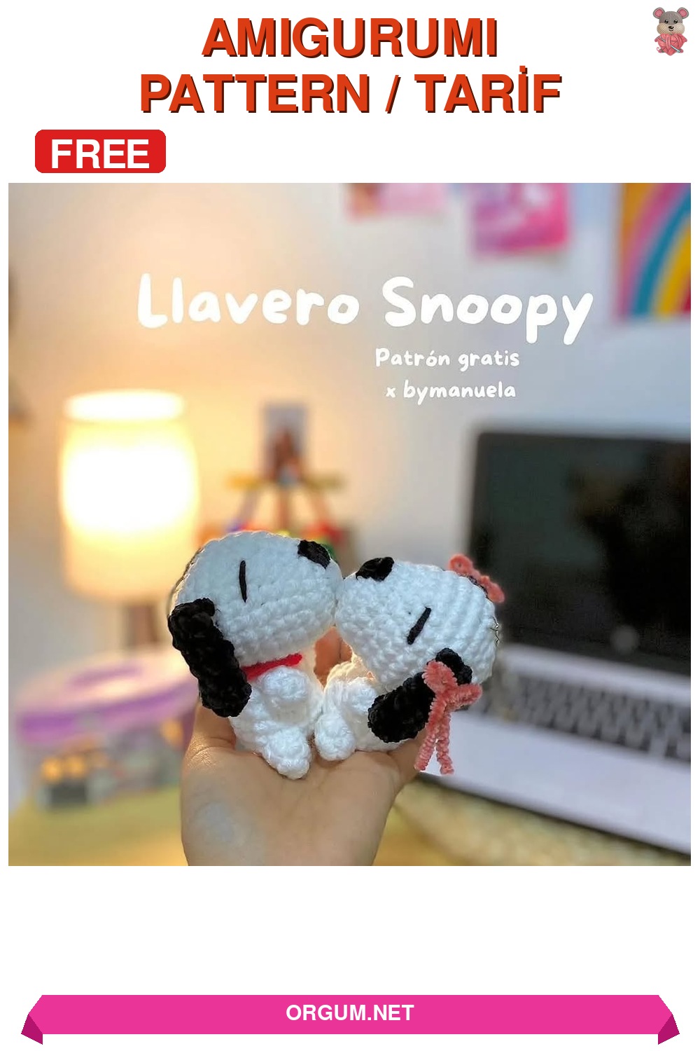 Mıknatıslı Amigurumi Anahtarlık Ayıcık Amigurumi Tarifi Pin
