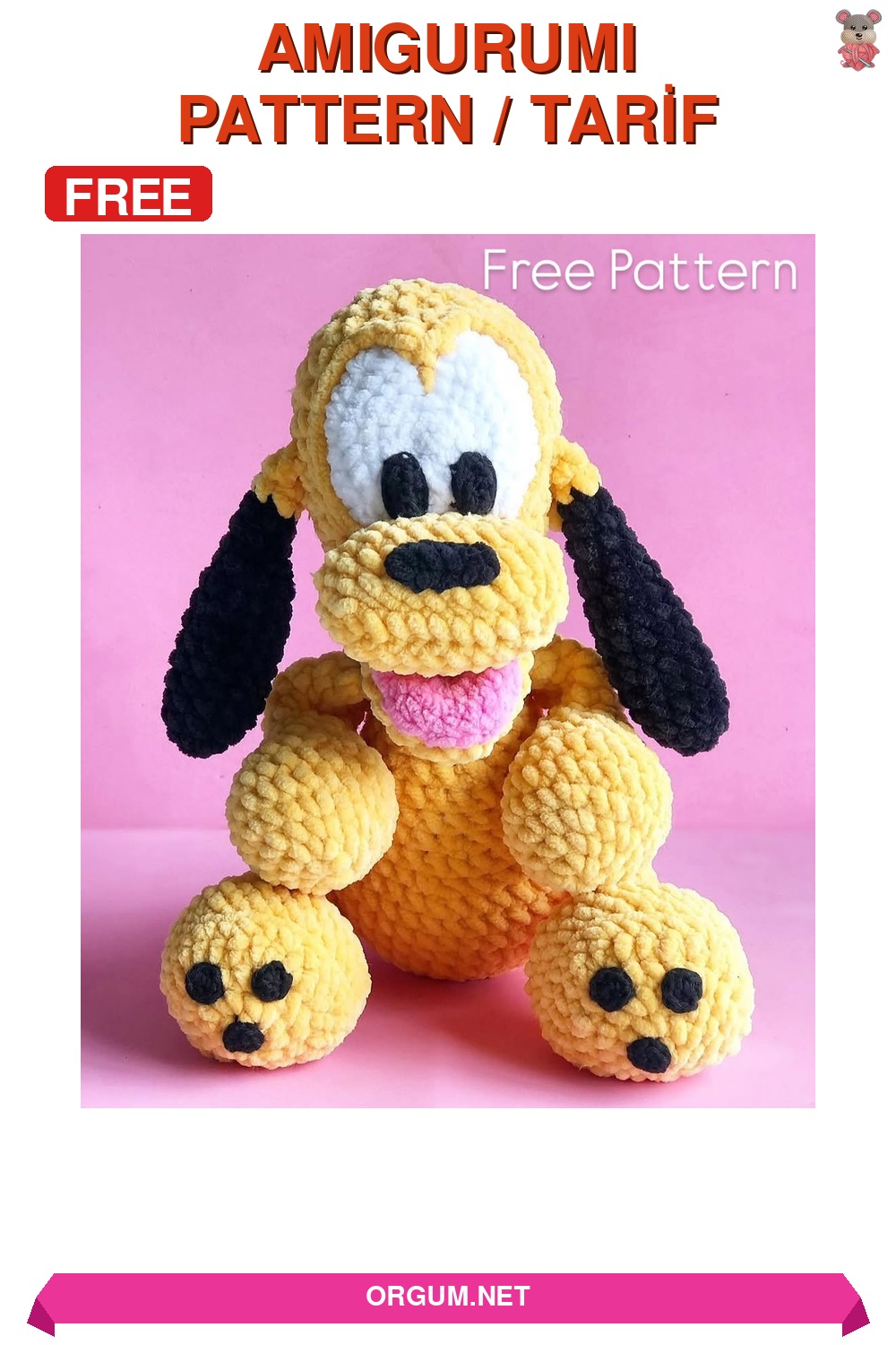 Pluto Amigurumi Amigurumi Tarifi Pin