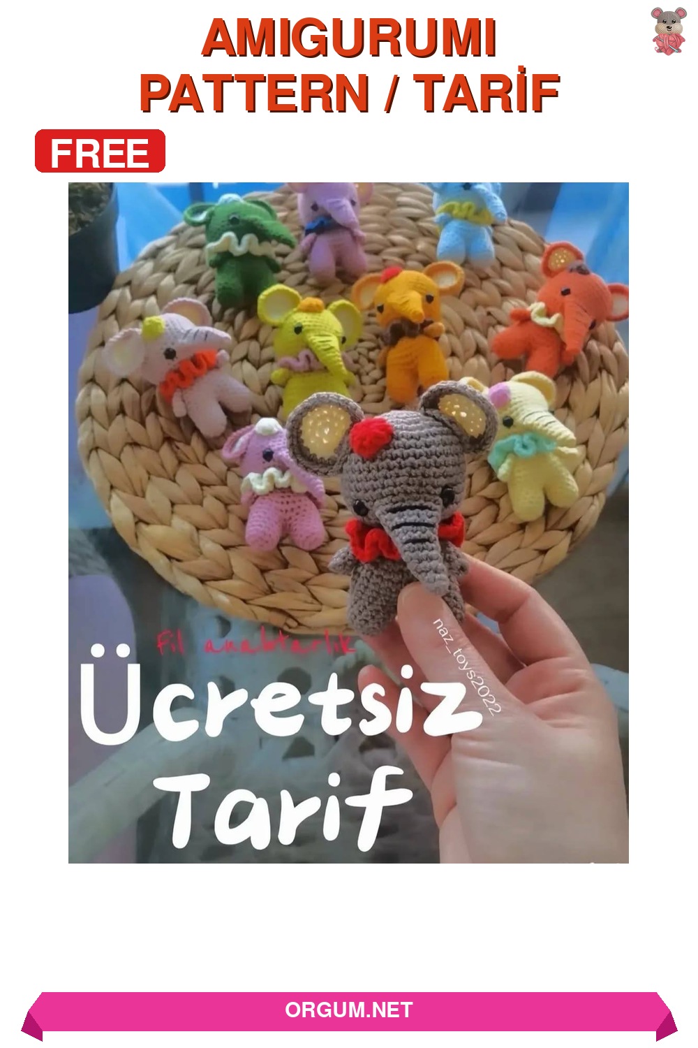 Minik Fil Amigurumi Amigurumi Tarifi Pin