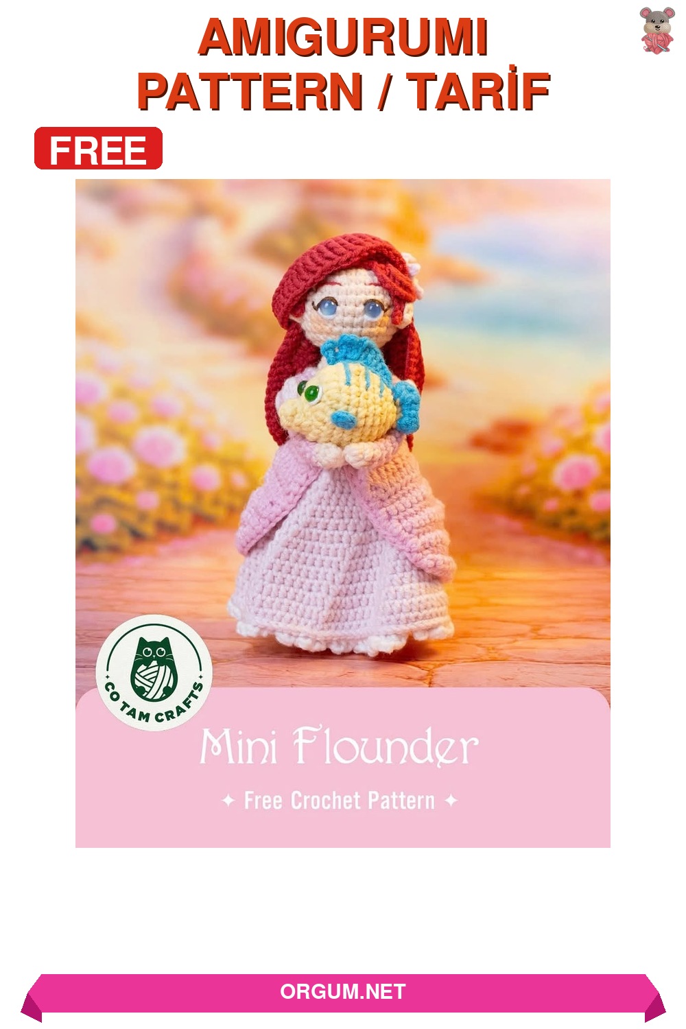 Pisi Balığı Amigurumi Tarifi Pin