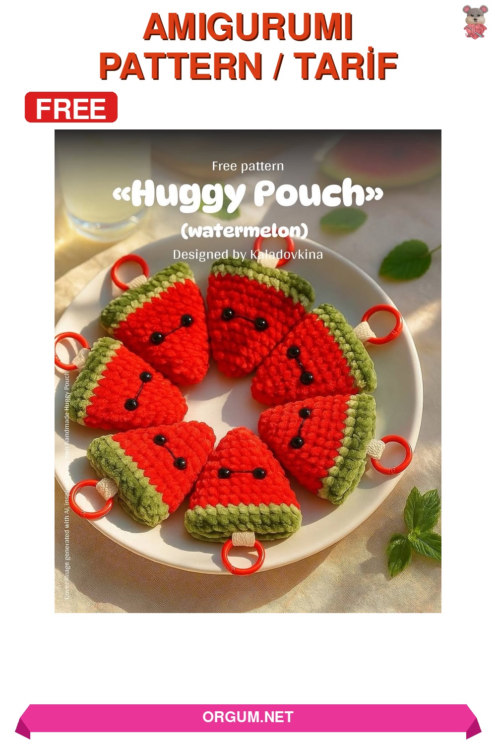 Karpuz Amigurumi Çanta Amigurumi Tarifi Pin