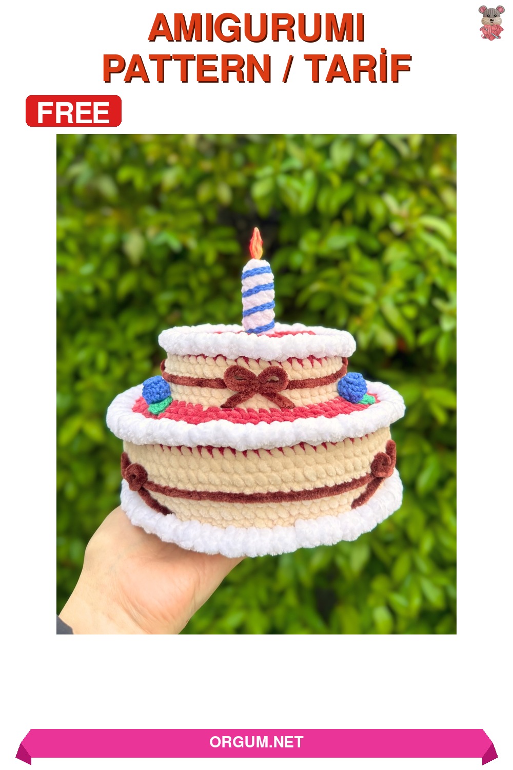 Su Samuru Ve Doğum Günü Pastası Amigurumi Tarifi Pin