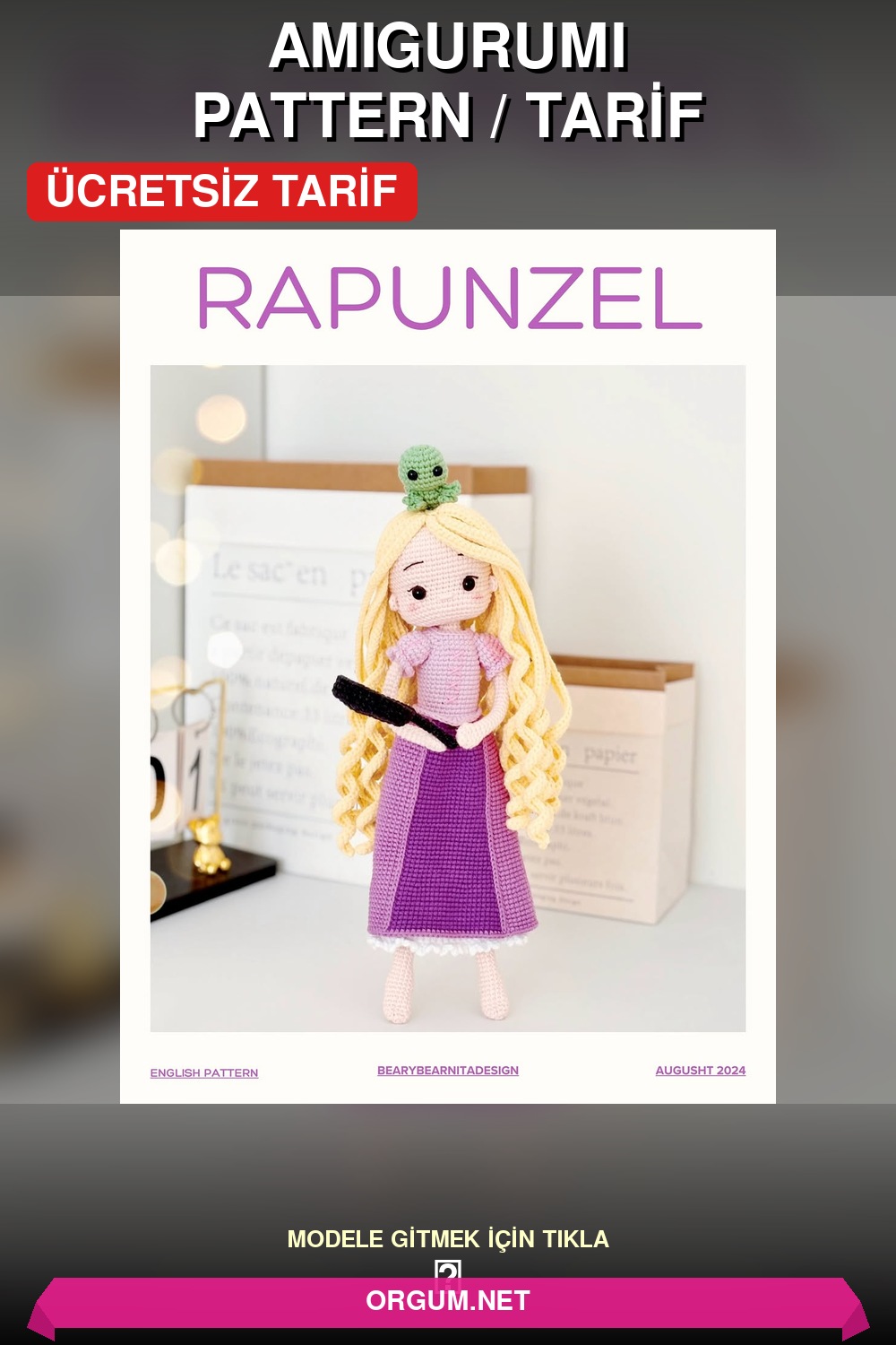 Rapunzel Amigurumi Bebek Amigurumi Tarifi Pin