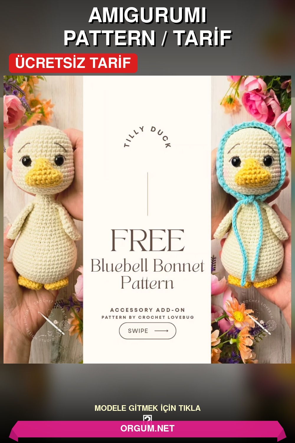 Çan Çiçeği Şapkası Amigurumi Tarifi Pin