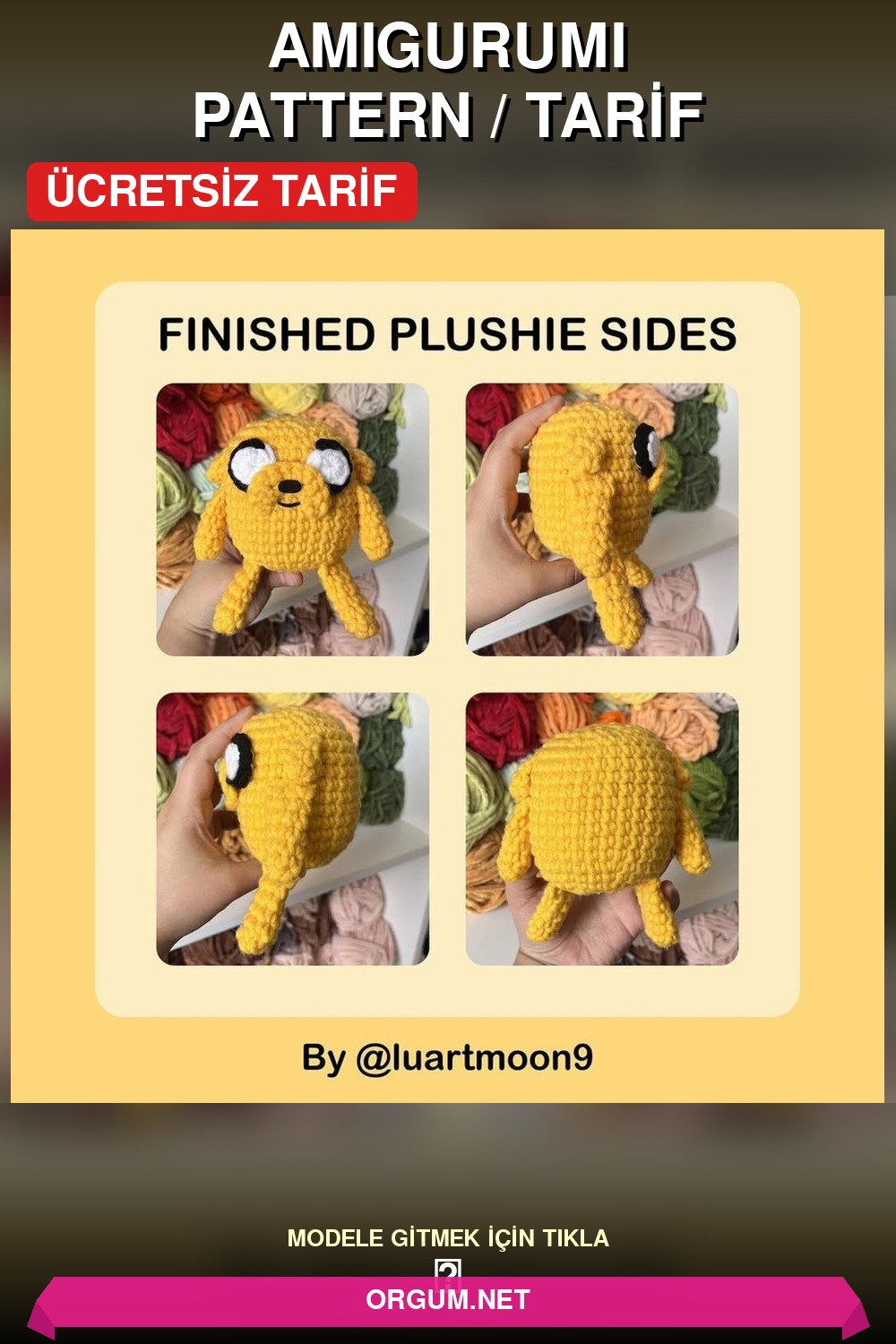 Jake Amigurumi Amigurumi Tarifi Pin