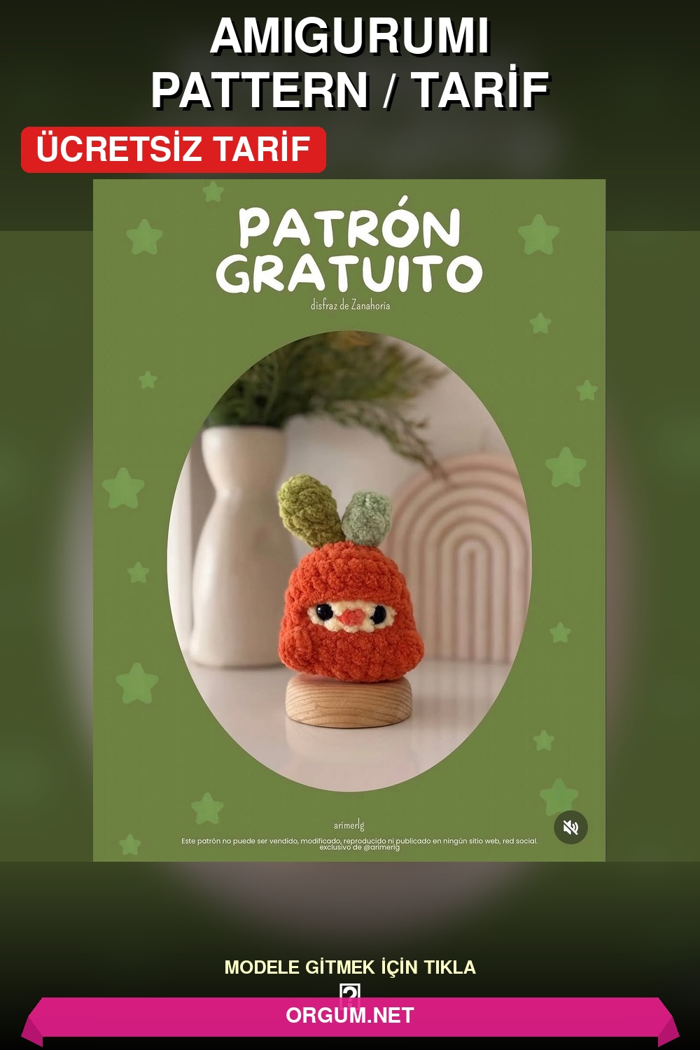 Havuç Kostümü Amigurumi Amigurumi Tarifi Pin