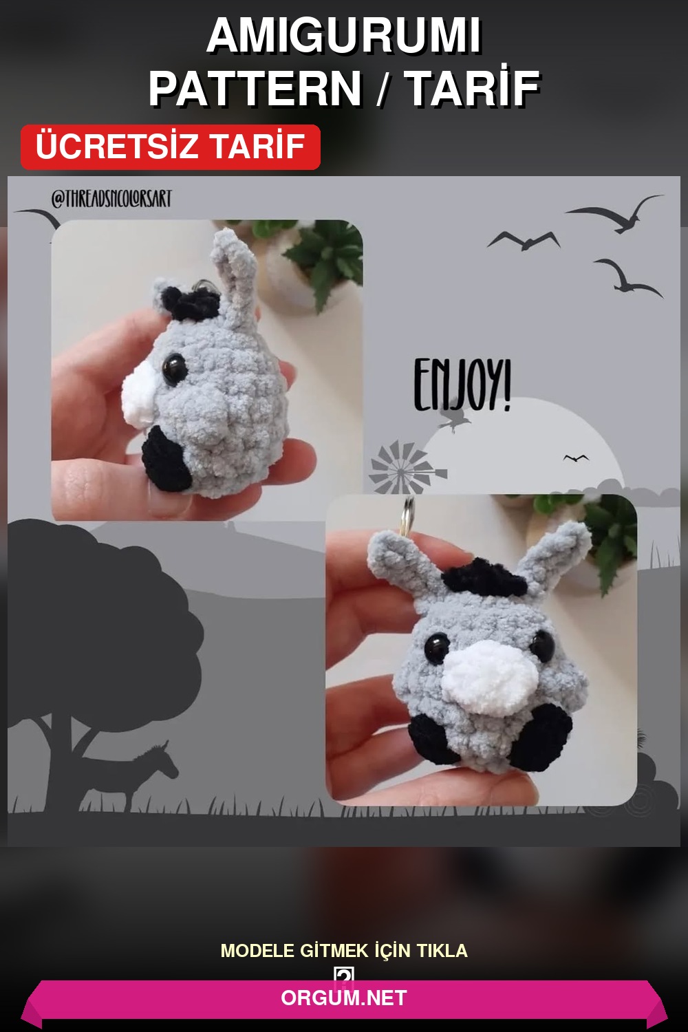 Neychan Eşek Amigurumi Tarifi Pin