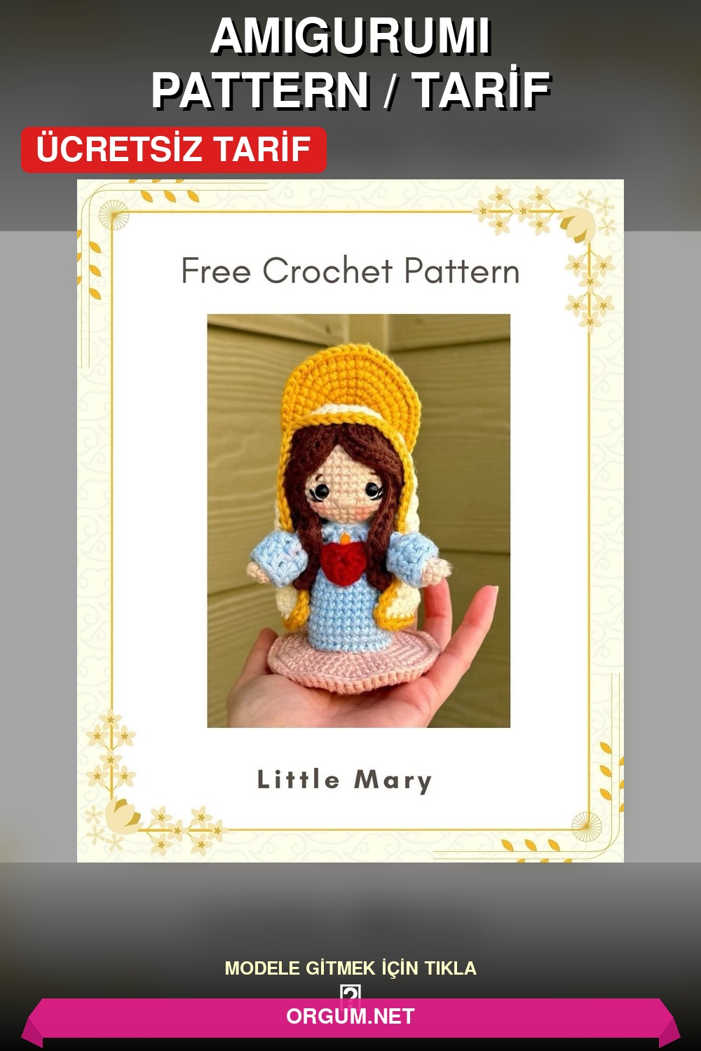 Küçük Meryem Amigurumi Bebek Amigurumi Tarifi Pin