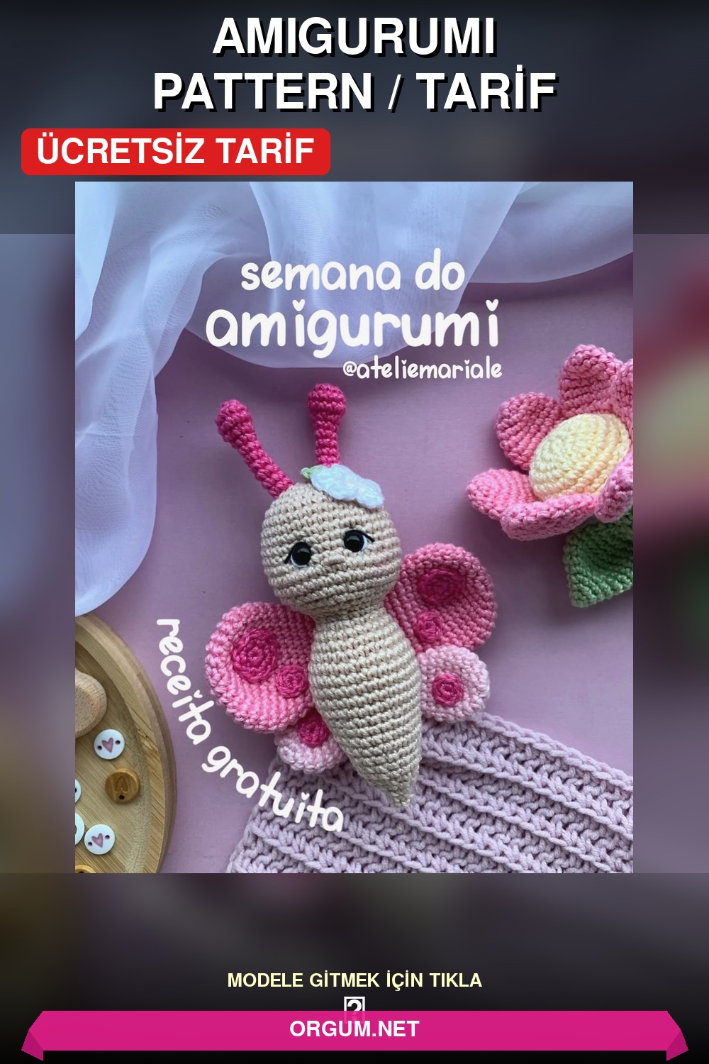 Amora Arı Amigurumi Tarifi Pin