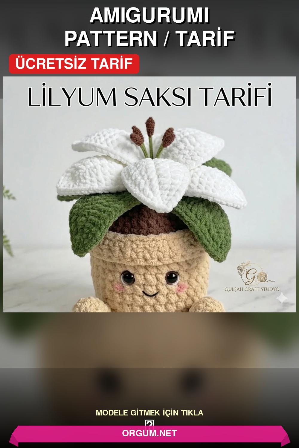 Lilyum Saksı Amigurumi Tarifi Pin