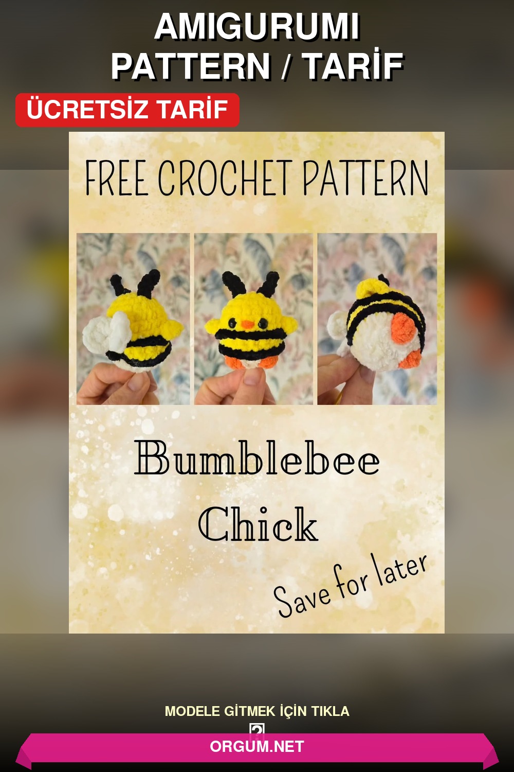 Arı Civciv Amigurumi Tarifi Pin