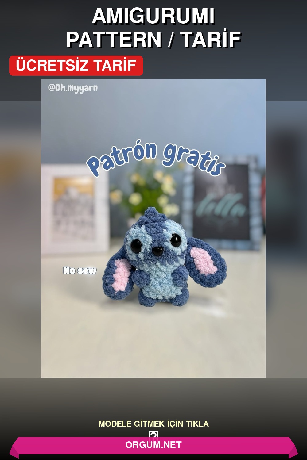 Alien Köpek Amigurumi Tarifi Pin