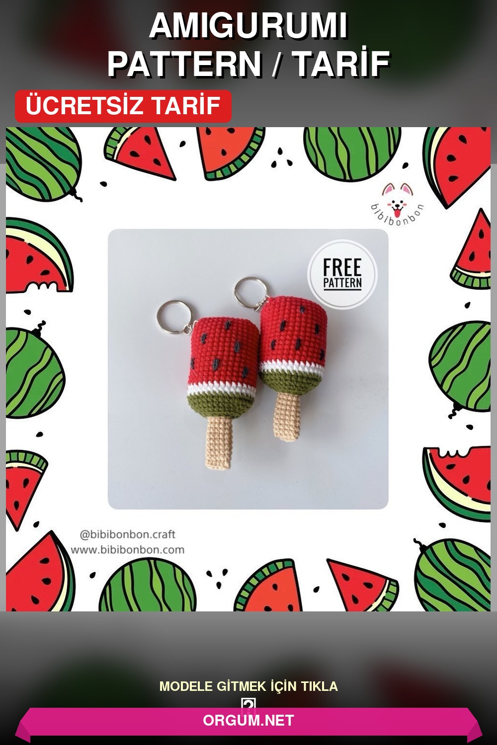 Karpuz Dilimi Amigurumi Amigurumi Tarifi Pin